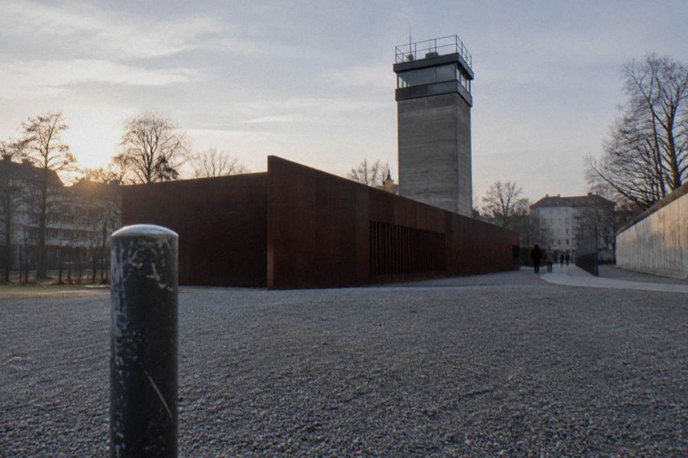 The Documentation Centre building on Bernauer Strasse with its observation tower